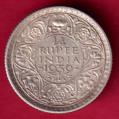 British India 1939 George Vi 1/4 Rupee-FA4016 - Image 2