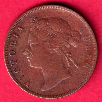 Straits Settlements 1876 Victoria Queen One Cent -FA4735 - Image 2