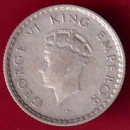 British India 1940 First Head Type Bombay Mint George VI 1/4 Rupee  -FA5133 - Image 2