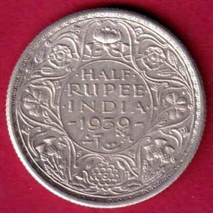 British India 1939 Bombay  Mint  George Vi King Emperor Half Rupee -FA5733