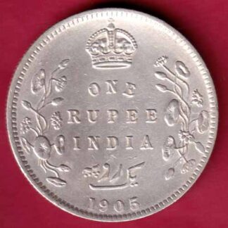 British India 1905 Edward Vii King & Emperor One Rupee :- FA6008