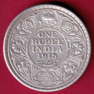 British India 1918 Bombay Mint George v Emperor One Rupee- FA6232