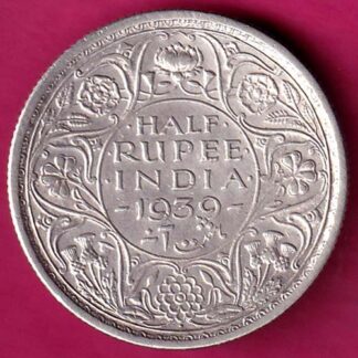 British India 1939 Bombay Mint George Vi King Emperor Half Rupee :- FA6483