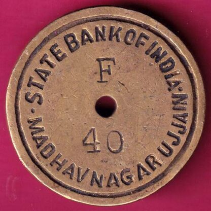 BANK TOKEN :- State Bank Of India Madhavnagar Ujjain 40 :- FA6666