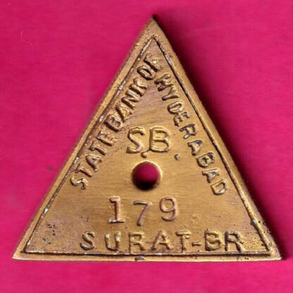 BANK TOKEN :- STATE BANK OF HYDERABAD, SURAT BR.179 :- FA6924
