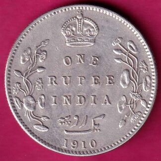 BRITISH INDIA 1910 EDWARD VII KING & EMPEROR ONE RUPEE :- FA7063