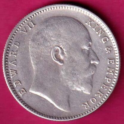 BRITISH INDIA 1910 EDWARD VII KING & EMPEROR ONE RUPEE :- FA7063 - Image 2