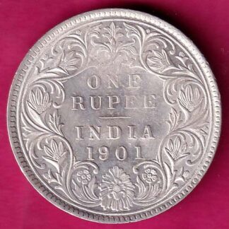 British India 1901 Victoria Empress One Rupee :- FA7218