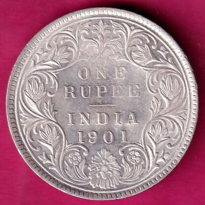 British India 1901 Victoria Empress One Rupee :- FA7218