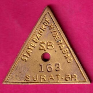 BANK TOKEN :- STATE BANK OF HYDERABAD S.B.163 BR. SURAT :- FA7280