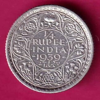 British India 1939 George vi King Emperor 1/4 Rupee :-   FA7723