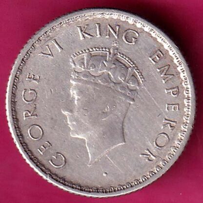 British India 1939 George vi King Emperor 1/4 Rupee :- FA7349 - Image 2