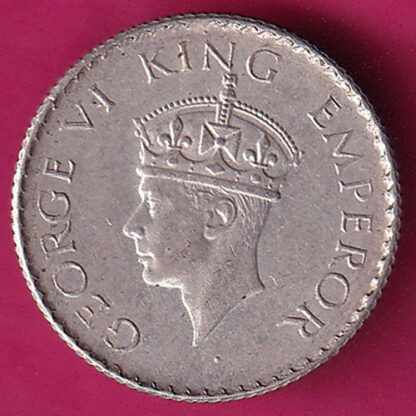 BRITISH INDIA 1940 BOMBAY MINT GEORGE VI KING EMPEROR 1/4 RUPEE  :- FA7384 - Image 2
