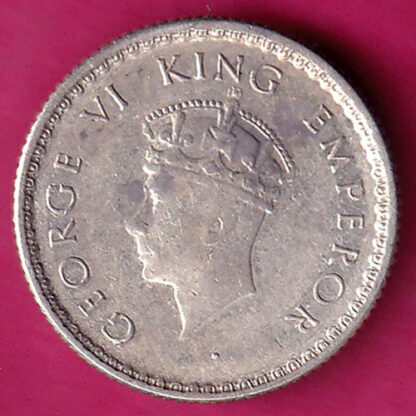 British India 1939 George vi King Emperor 1/4 Rupee :- FA7437 - Image 2