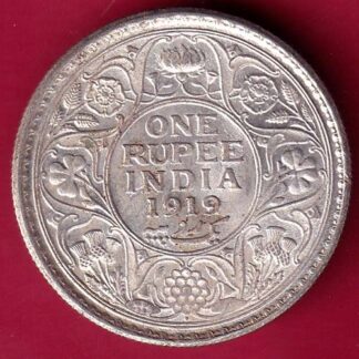 British India 1919 bombay mint George v One Rupee :-  FA8154