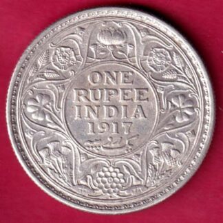 British India 1917 Bombay Mint George v Emperor One Rupee :-FA8385