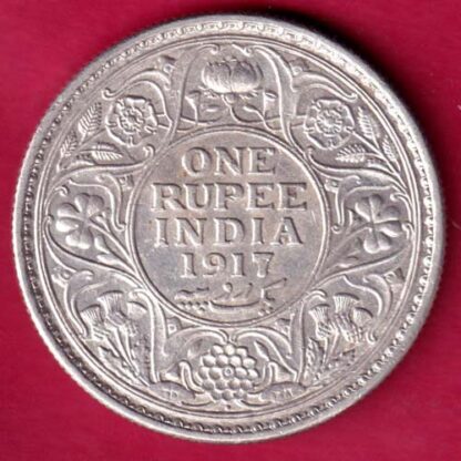 British India 1917 Bombay Mint George v Emperor One Rupee :-FA8385