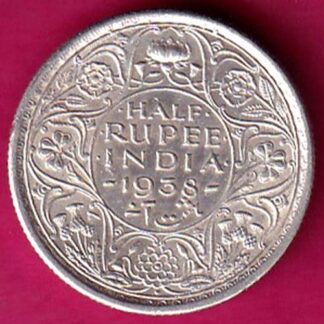 British India 1938 bombay mint George vi half Rupee :- FA8097
