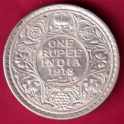 British India 1918 Bombay Mint George v One Rupee :-FA8447