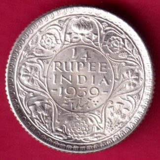 British India 1939  George vi 1/4 Rupee :-FA8564