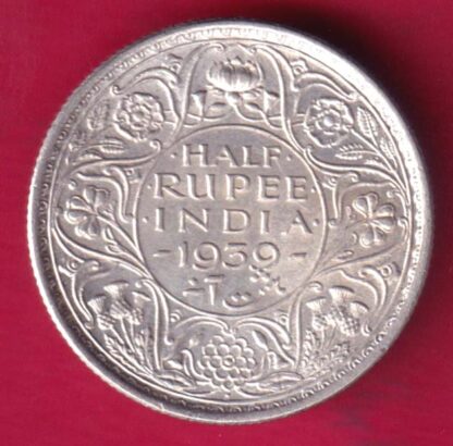 British India 1939 Bombay mint George vi King Emperor Half Rupee :- FA9190