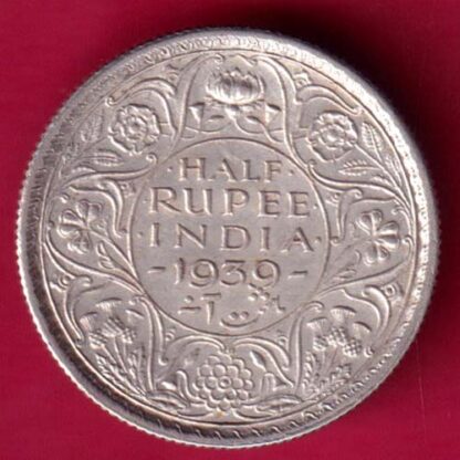 British India 1939  George vi King Emperor Half Rupee :- FA9346