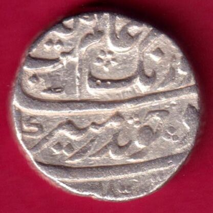 mughals aurangzeb khambhiyat mint one rupee   :- fa9470 - Image 2