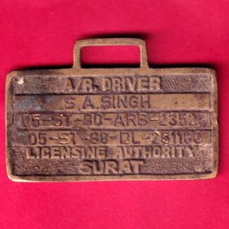 TOKEN - A/R. DRIVER   S.A.SINGH LICENSING AUTHORITY SURAT :- FA9023