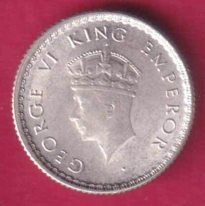 British India 1939 George Vi 1/4 Rupee UNC  :- FA9659 - Image 2
