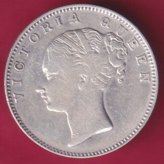 East India Company 1840 Continuous Legend 35 berries Victoria Queen One Rupee :- FA9507