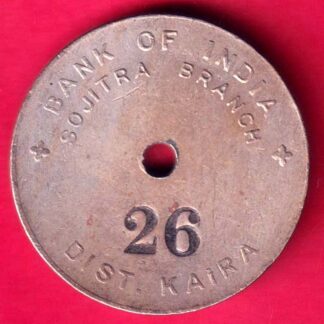 BANK TOKEN - BANK OF INDIA SOJITRA BRANCH DIST KAIRA 26 :- FA9691