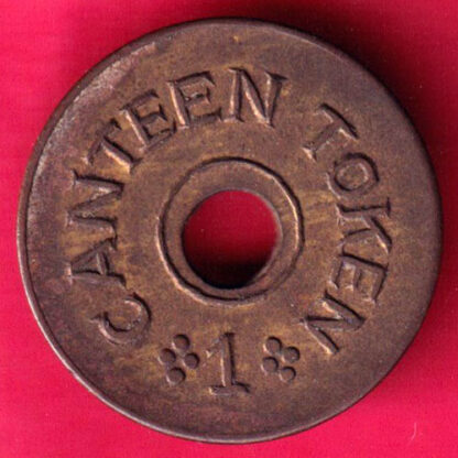 CANTEEN TOKEN - D.C.C. SIKA CANTEEN TOKEN -FB54 - Image 2