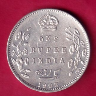British India 1905 Edward Vii King & Emperor One Rupee - FB270