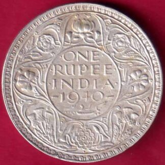 British India 1940 George VI Bombay Mint One Rupee  -  FB476