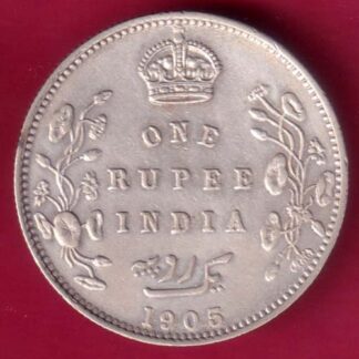 British India 1905 Edward Vii King & Emperor One Rupee - FB310