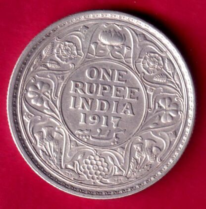 British India 1917 Bombay Mint George v Emperor One Rupee  - FB274