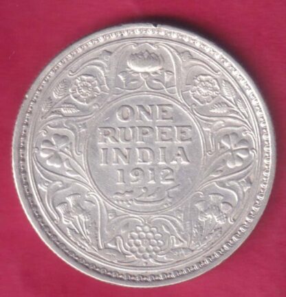 British India 1912 Bombay Mint George V Emperor One Rupee - FB177