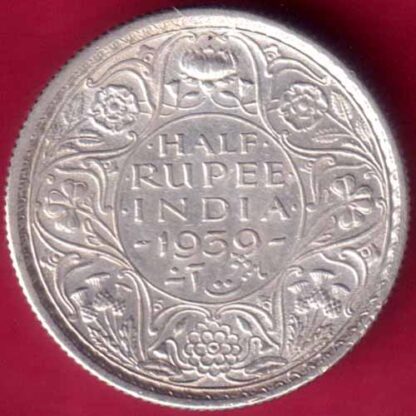 British India 1939 George Vi Half Rupee -  FB409