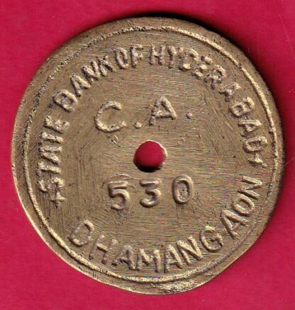 BANK TOKEN - STATE BANK OF HYDERABAD DHAMANGAON C.A. 530-FB81