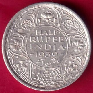British India 1939 Bombay mint George vi King Emperor Half Rupee -  FB707