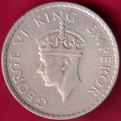 British India 1940 George VI Bombay Mint One Rupee -  FB592 - Image 2