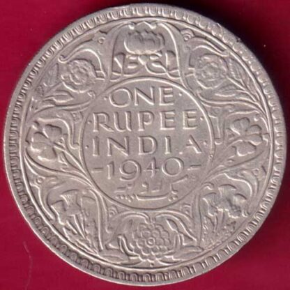 British India 1940 George VI Bombay Mint One Rupee -  FB592