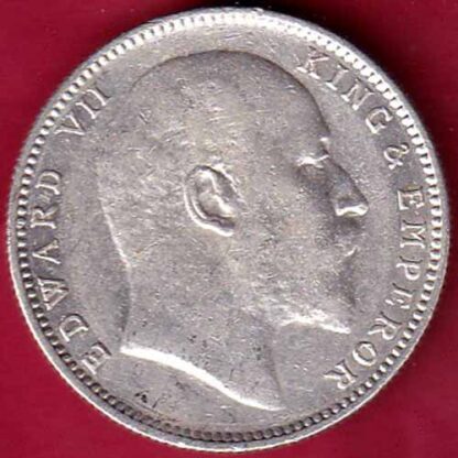 BRITISH INDIA 1910 EDWARD VII KING EMPEROR ONE RUPEE-  FB1030 - Image 2
