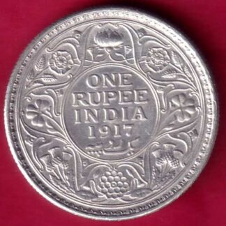 British India 1917  George v Emperor One Rupee-  FB869