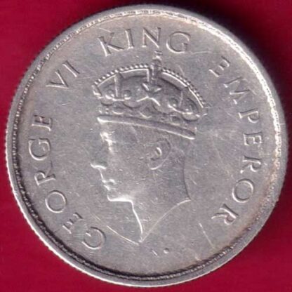 BRITISH INDIA 1939 GEORGE VI HALF RUPEE  -  FB737 - Image 2