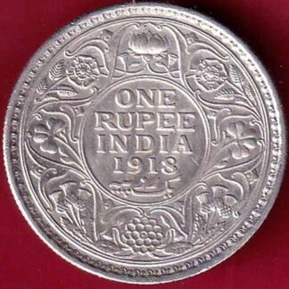British India 1918  George v One Rupee-  FB940