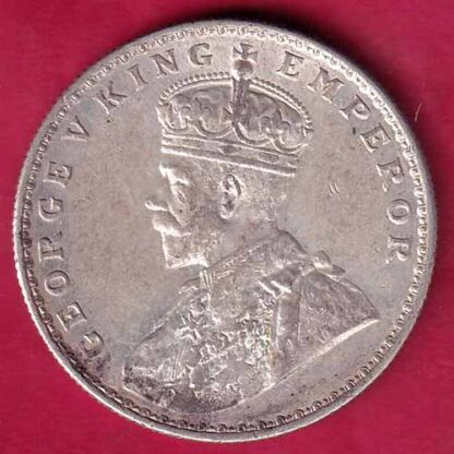 british india 1919 king george v one rupee silver coin -  FB1545 - Image 2