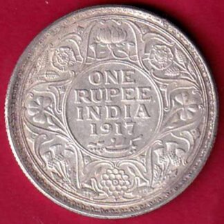 British India 1917 bombay mint George v Emperor One Rupee- FB1210
