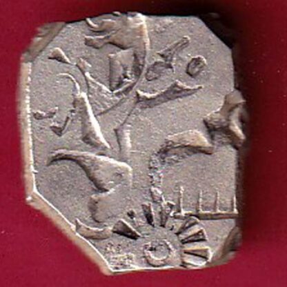 ANCIENT INDIA MAURYAN PERIOD MAGADH DYNASTY ANIMAL STANDING SILVER PUNCHMARK- FB1230