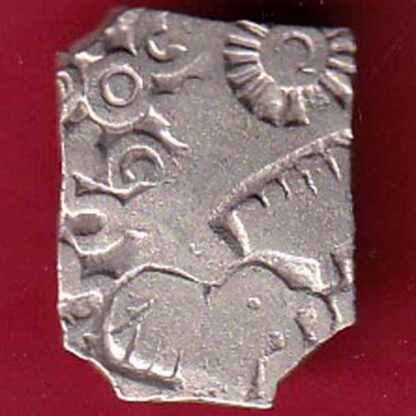 ANCIENT INDIA MAURYAN PERIOD MAGADH DYNASTY ANIMAL STANDING SILVER PUNCHMARK -  FB1289
